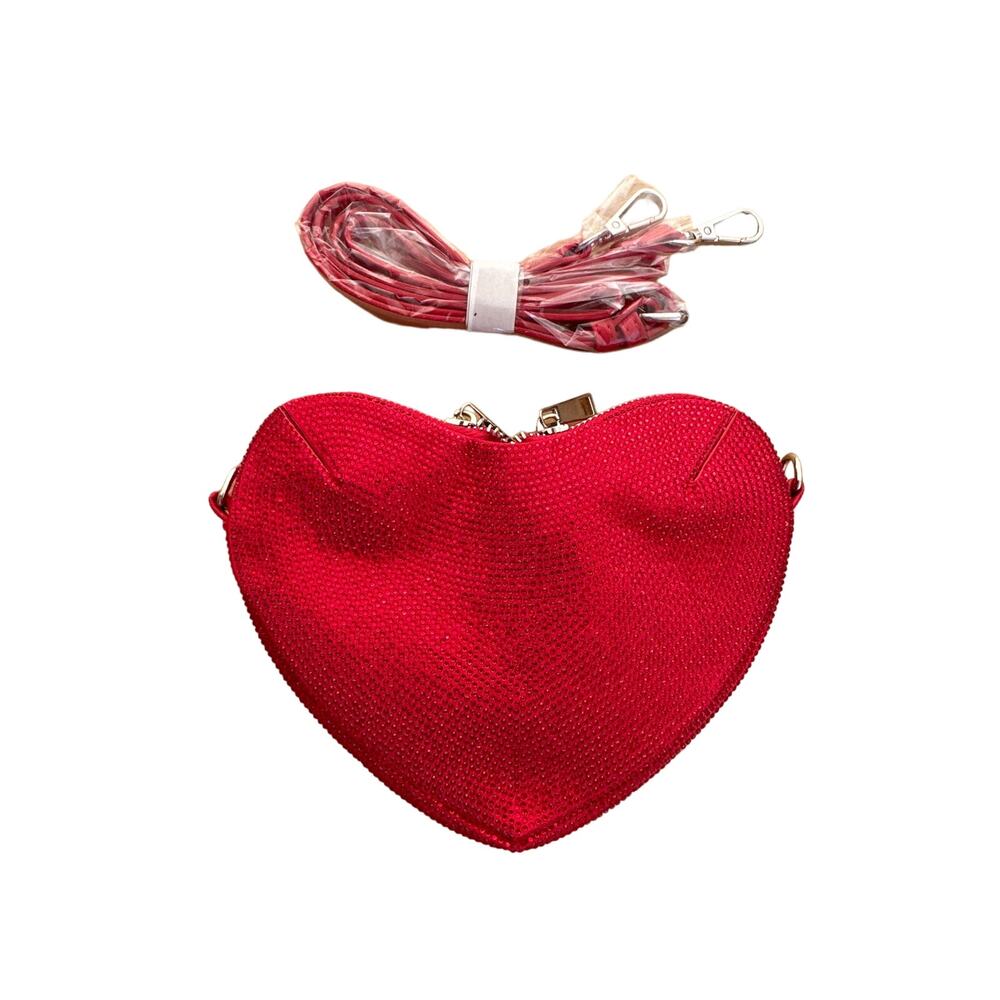 Billini - Stella Heart Shape Cross Body Bag in Red